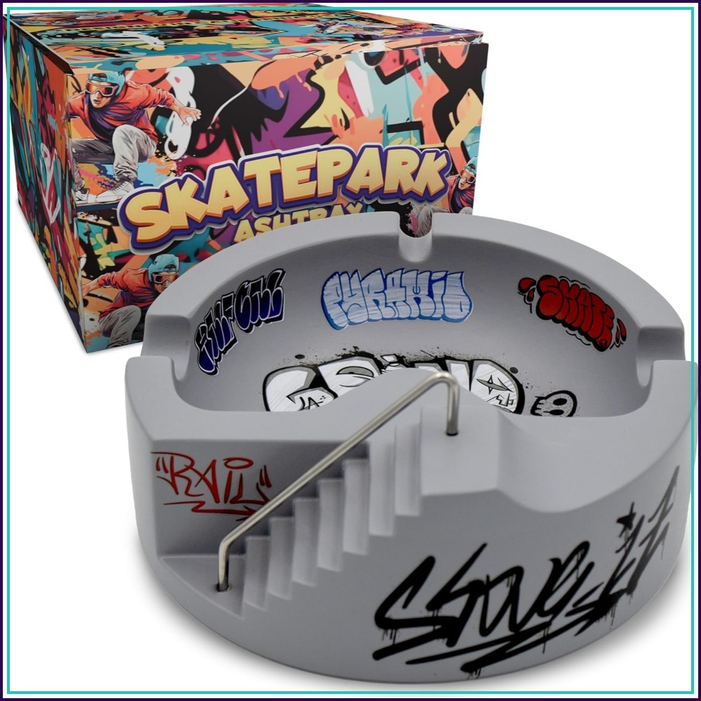 Tech Deck Accessories - Concrete Skatepark Tray with Silver Rail,