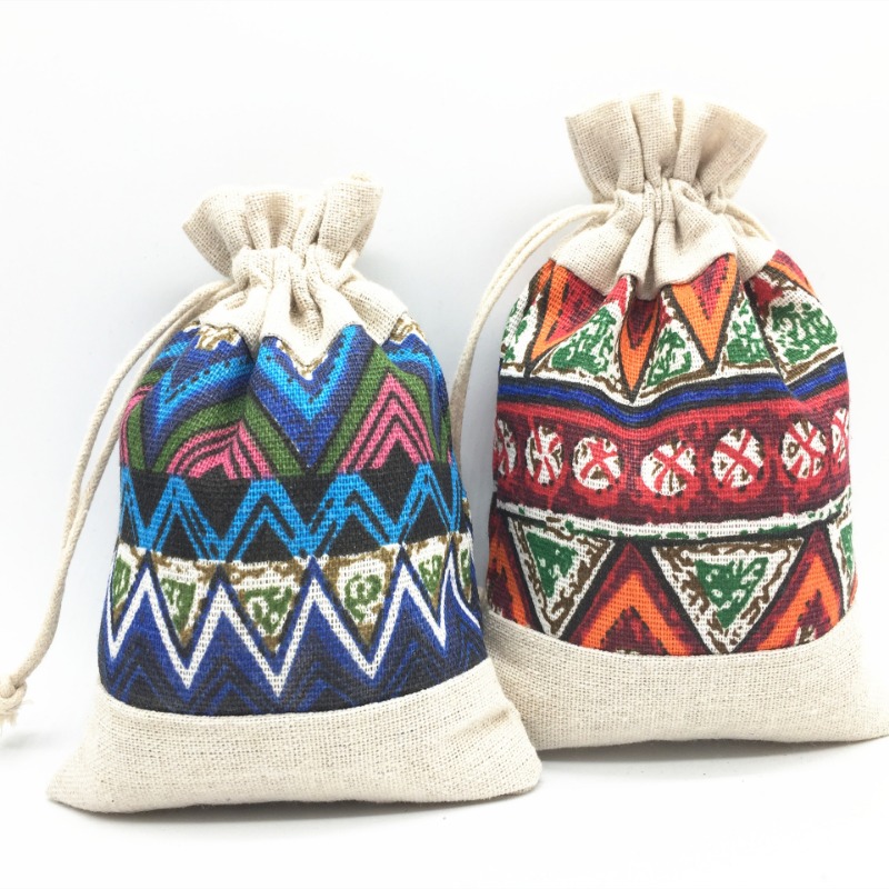 Ethnic Style Drawstring Bag Je - Travel Cable Organizer 评论和价格