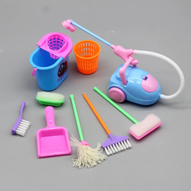 9PCS Miniature Doll House Clea - Tech House Accessories 评论和价格