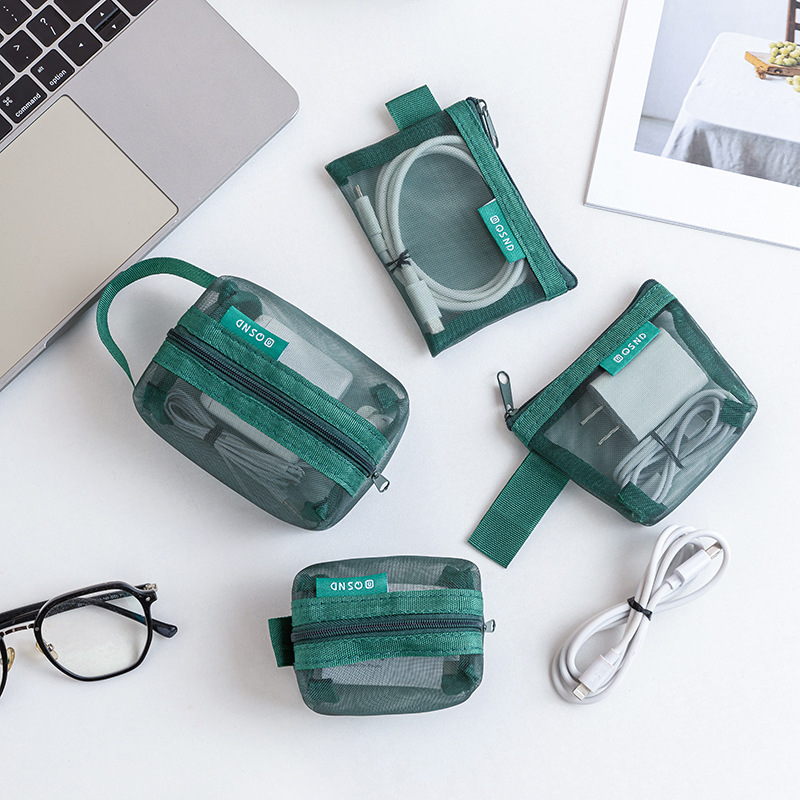Transparent mesh data cable st - Travel Cable Organizer 评论和价格