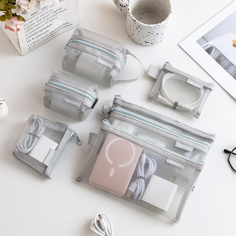 Transparent mesh data cable st - Travel Cable Organizer 评论和价格