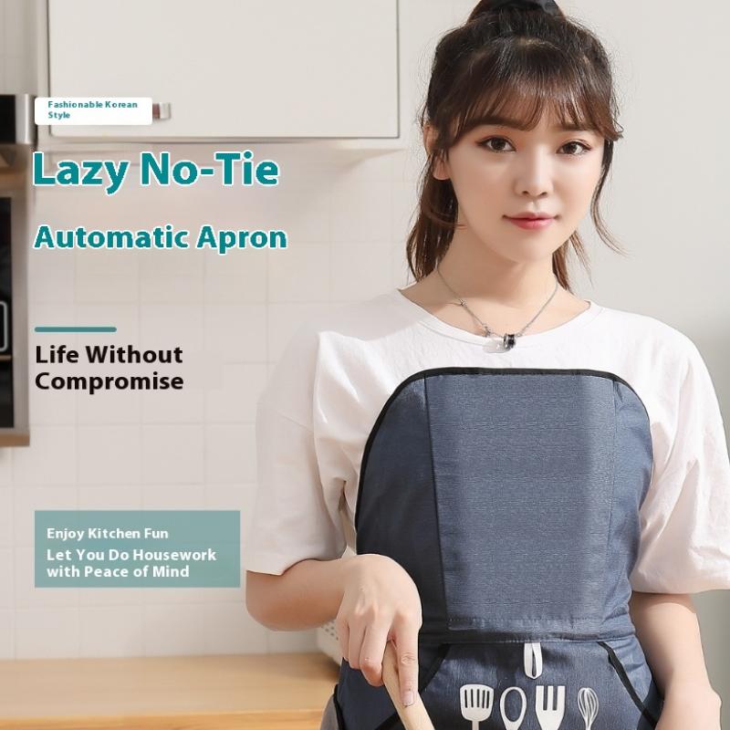 Korean Style Auto No-Tie Apron - Tech Accessories Logo 评论和价格