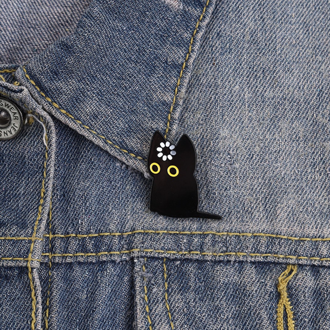 Cute Black Cat Loading Enamel  - Tech Accessories Backpack 评论和价格