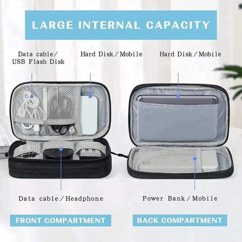 1PCS Grey/Black/Pink/Navy NEW  - Travel Cable Organizer 评论和价格
