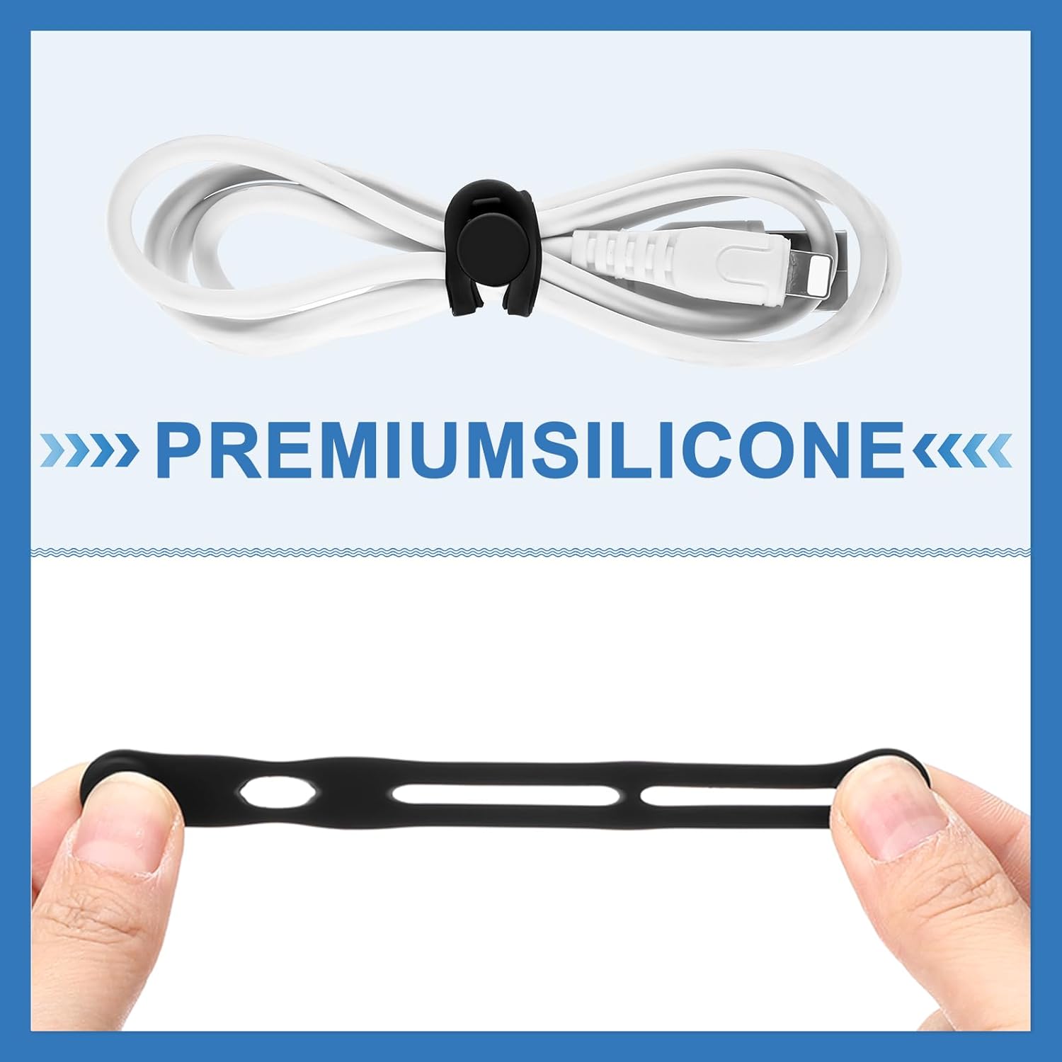 42 Pcs Silicone Cable Ties Reu - Travel Cable Organizer 评论和价格