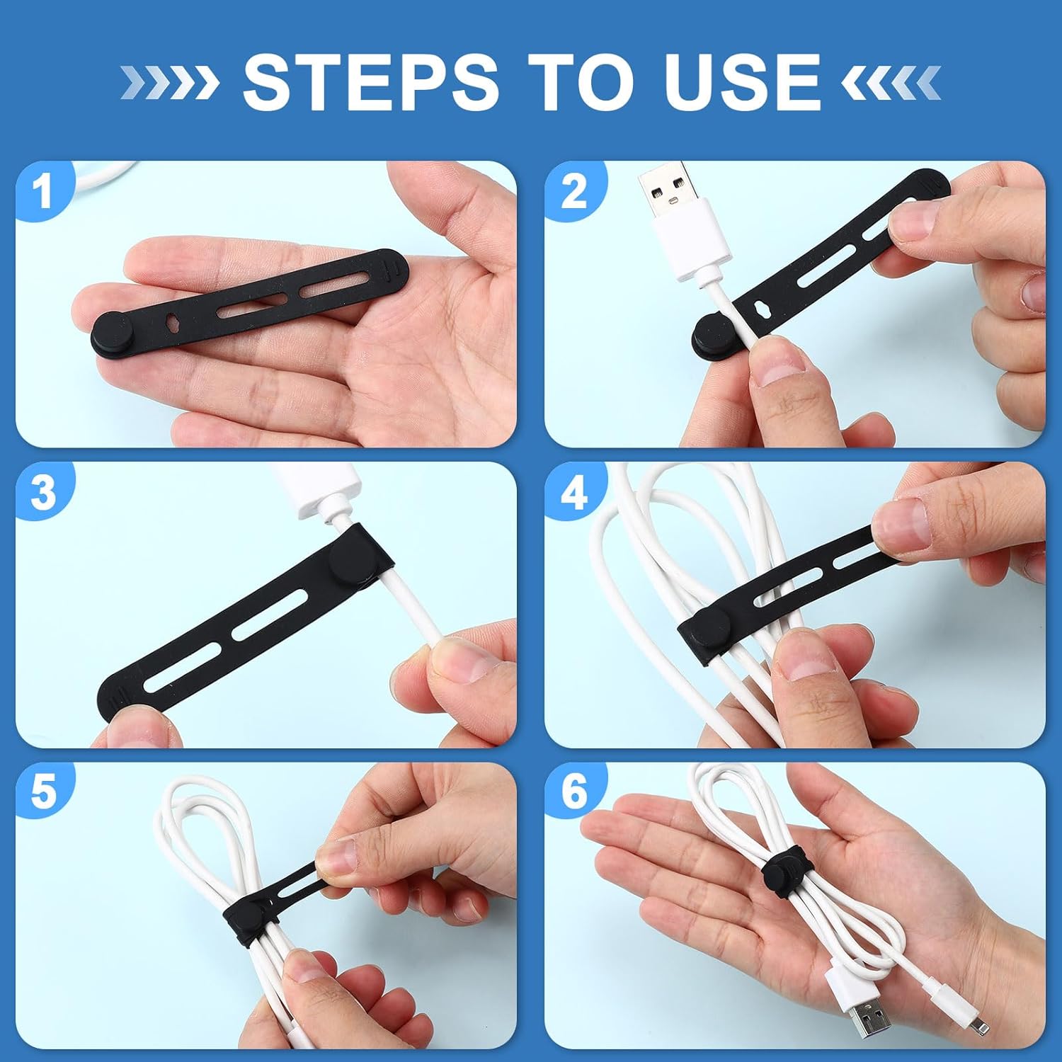 42 Pcs Silicone Cable Ties Reu - Travel Cable Organizer 评论和价格