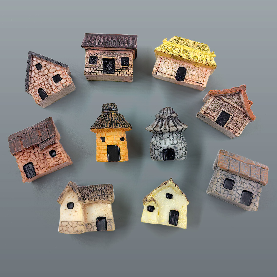 Mini Small House Figurine Resi - Tech House Accessories 评论和价格