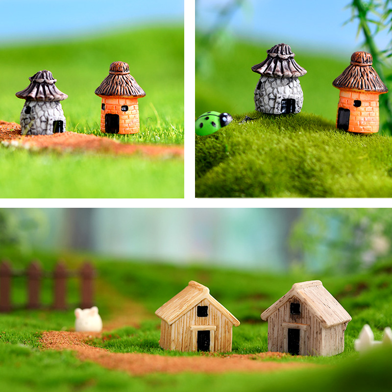 Mini Small House Figurine Resi - Tech House Accessories 评论和价格